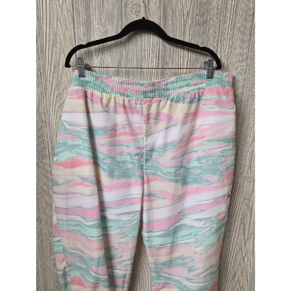Adidas Pastel Watercolor Marble Print R.Y.V. Track Joggers Pants Womens 3X NWT